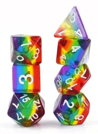 EPIC FORGE 7 dices pack - Rainbow - Trade Invaders 3701625905561