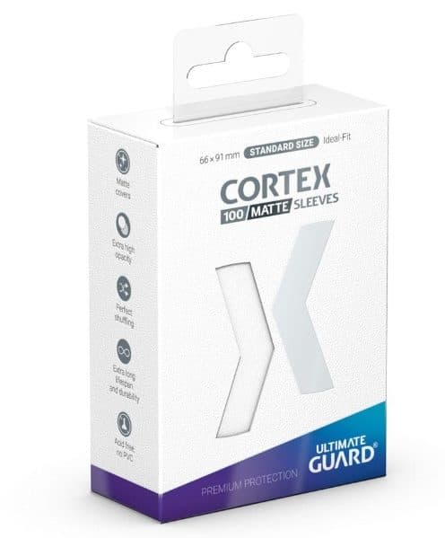 ULTIMATE GUARD Cortex Sleeves Standard Size Matte White (100) - 4056133018586