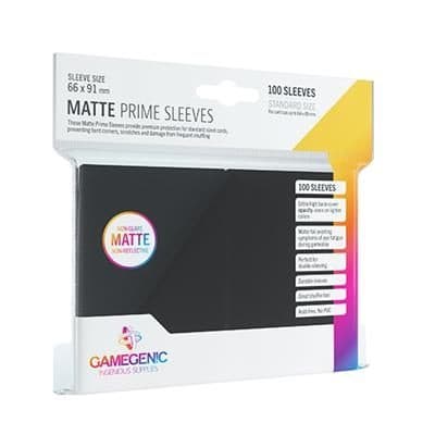 GAMEGENIC - Matte Prime Sleeves Black Pack (100) - 4251715402436