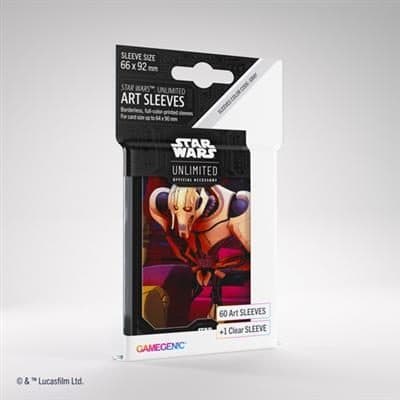 ASMODEE 6849 - STAR WARS UNLIMITED - CREPUSCOLO DELLA REPUBBLICA: ART SLEEVES GENERAL GRIEVOUS - 4251715415726