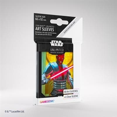 ASMODEE 6851 - STAR WARS UNLIMITED - CREPUSCOLO DELLA REPUBBLICA: ART SLEEVES DARTH MAUL - 4251715416648