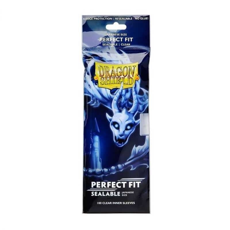 DRAGON SHIELD Perfect Fit Small Sealable Sleeves - Clear 'Yama' (100 Sleeves) - 5706569132514
