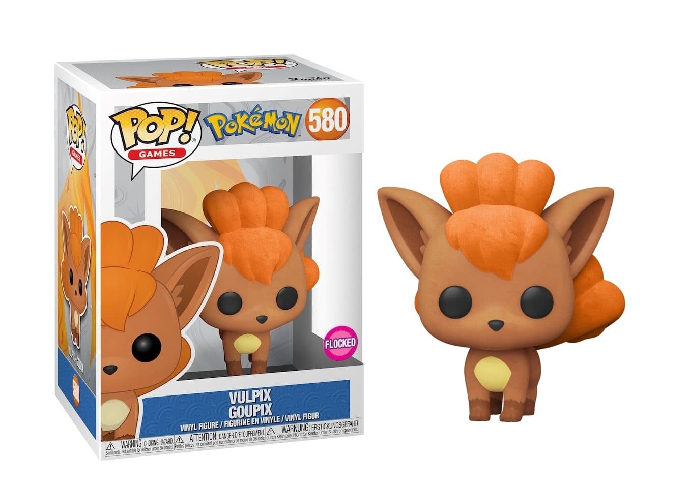 FUNKO POP Games: Pokemon - 580 Vulpix (Flocked) (Exclusive) 9cm - 889698636988