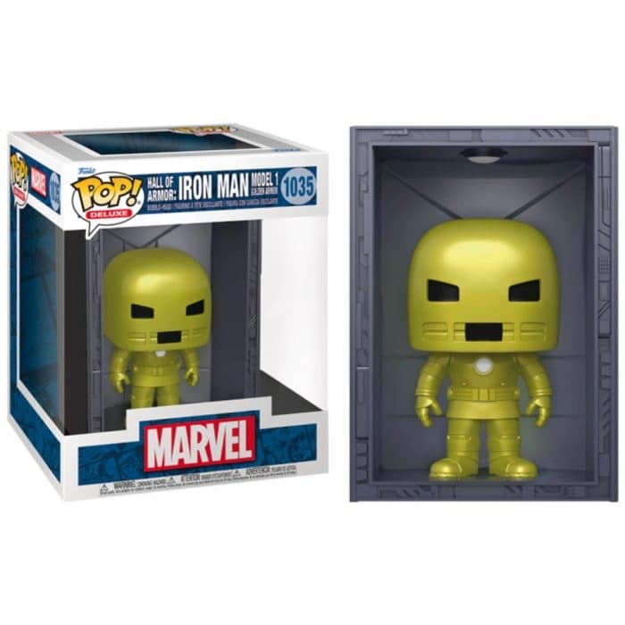 FUNKO POP Marvel: Hall of Armor - 1035 Iron Man Model 1 Golden Armor (Exclusive) (DAMAGED BOX) - 889698637398d