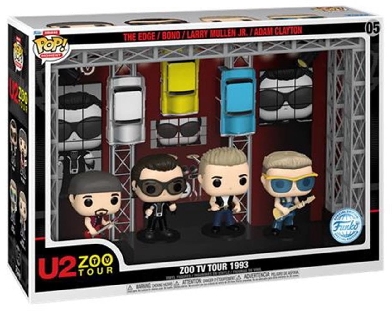 FUNKO POP Rocks: U2 - Deluxe Zoo TV Tour 1993 (Exclusive) (DAMAGED BOX) - 889698677738D
