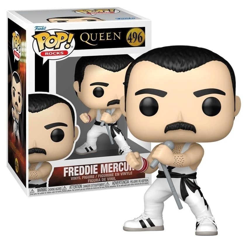 FUNKO POP Rocks - 496 Freddie Mercury (WHT Singlet) 9cm - 889698753739