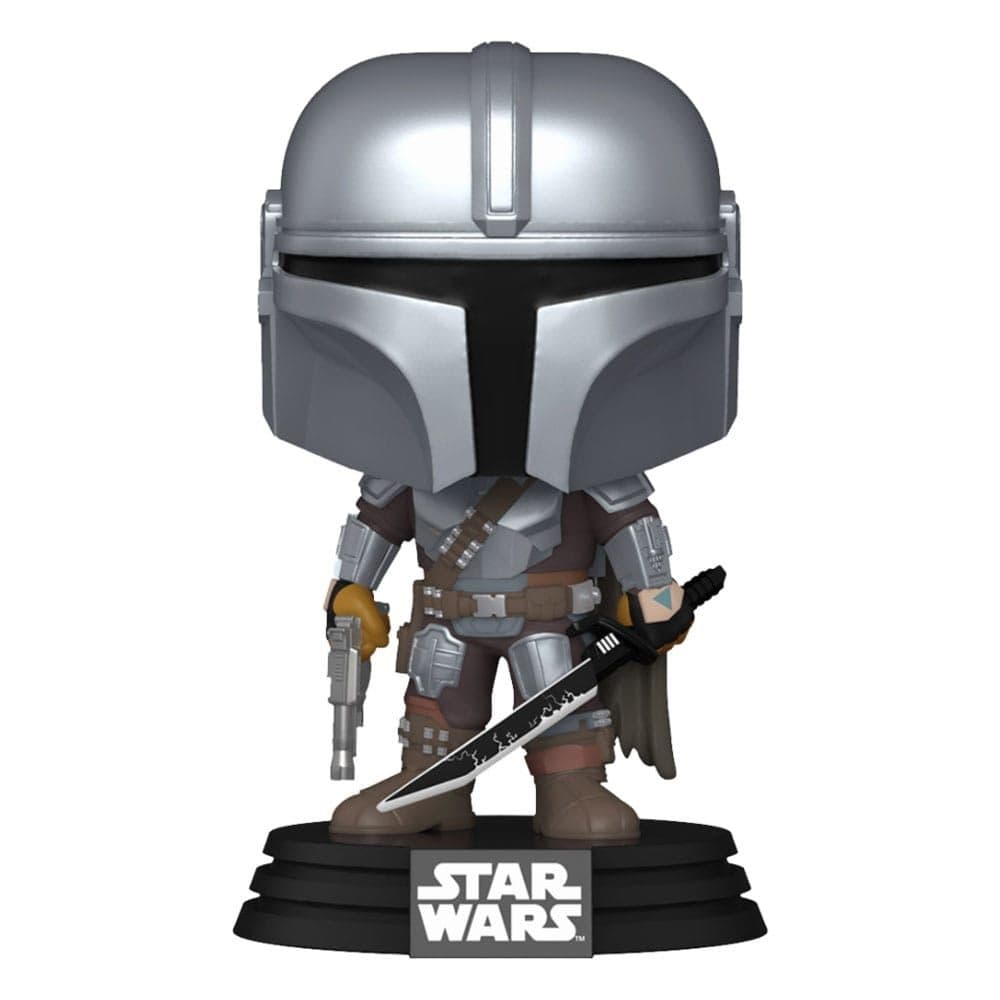 FUNKO POP Star Wars: The Mandalorian - 663 The Mandalorian with Darksaber 9 cm - 889698765503