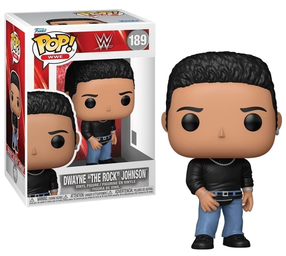FUNKO POP WWE - 189 The Rock With Fann Pack 9cm - 889698863995