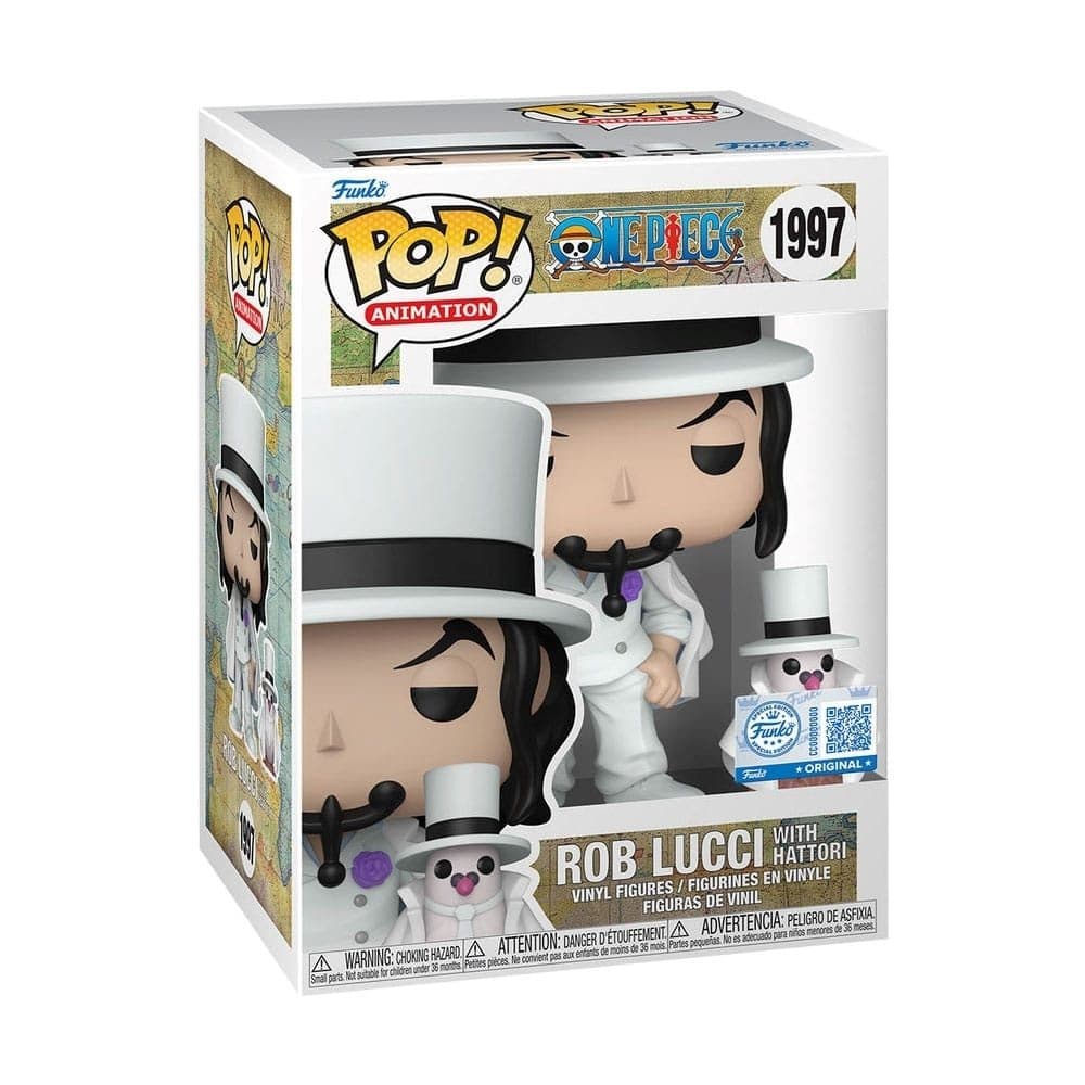 FUNKO POP Animation: One Piece - 1997 Rob Lucci With Hattori W/Chase (Exclusive) 9 cm - 889698872454