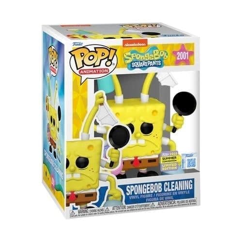 FUNKO POP Premium Spongebob - 2001 Spongebob Cleaning (Exclusive) 9cm - 889698879484