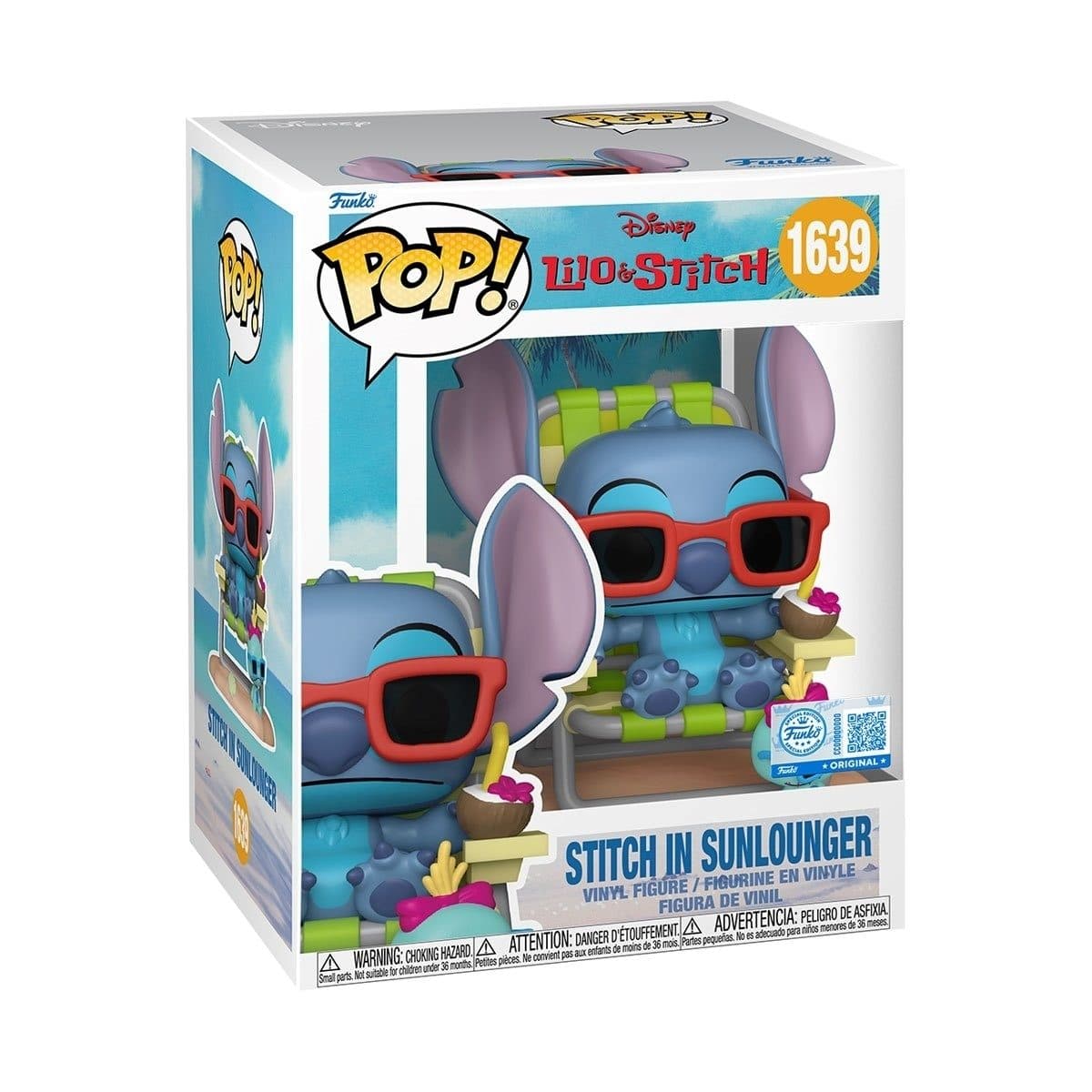 FUNKO POP Disney: Lilo & Stitch - 1639 Stitch In Sunlounger (Exclusive) 9cm - 889698884693