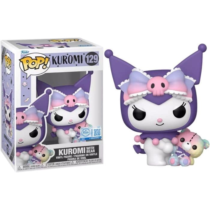 FUNKO POP Sanrio: Kuromi - 129 Kuromi With Bear (Exclusive) 9cm - 889698885386