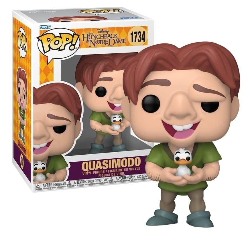 FUNKO POP Disney: The Hunchback of Notre Dame - 1734 Quasimodo (with Bird) 9cm - 889698903486