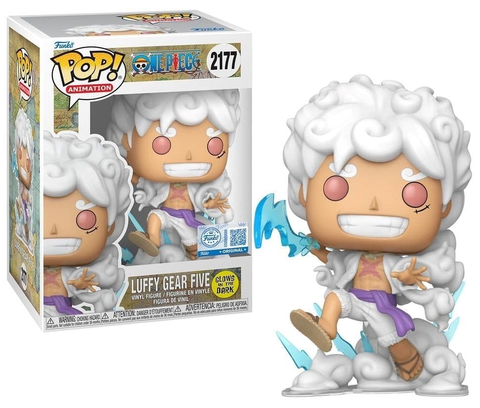 FUNKO POP Animation: One Piece - 2177 Gear 5 Luffy (Glows in The Dark) (Exclusive) 9cm - 889698917513