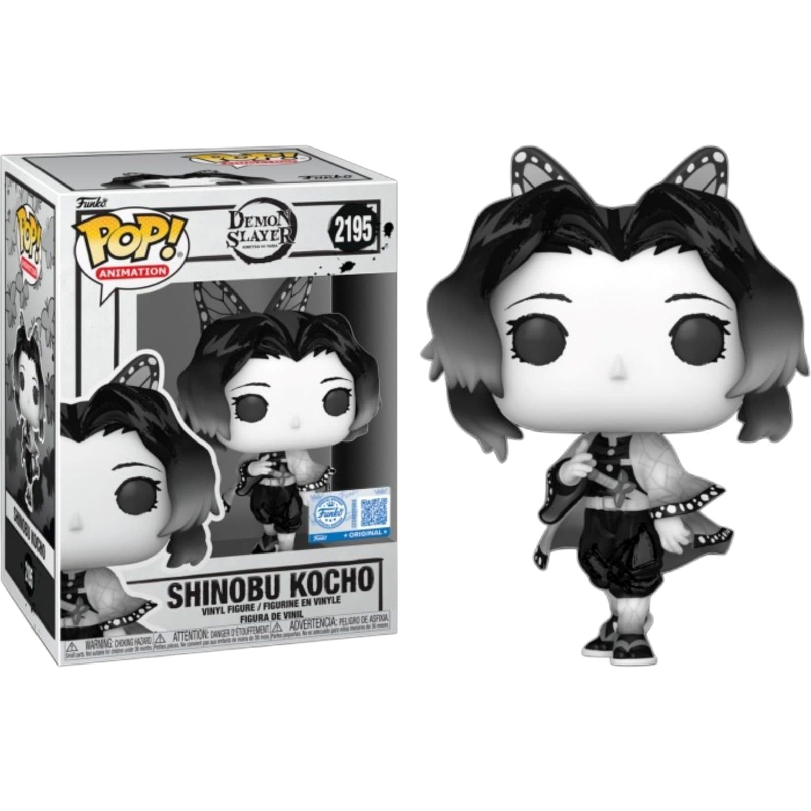 FUNKO POP Animation: Demon Slayer - 2195 Shinobu Kocho (Sumi-ink) (Exclusive) 9cm - 889698919005