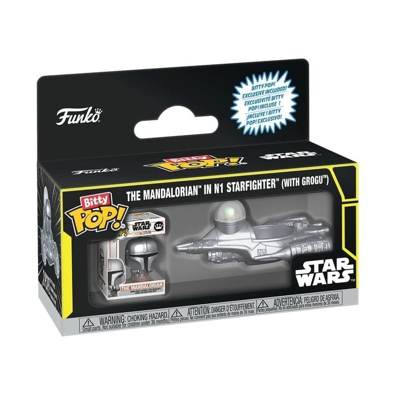 FUNKO Bitty POP Ride Star Wars - The Mandalorian In N1 Starfighter (with Grogu) - 889698929660