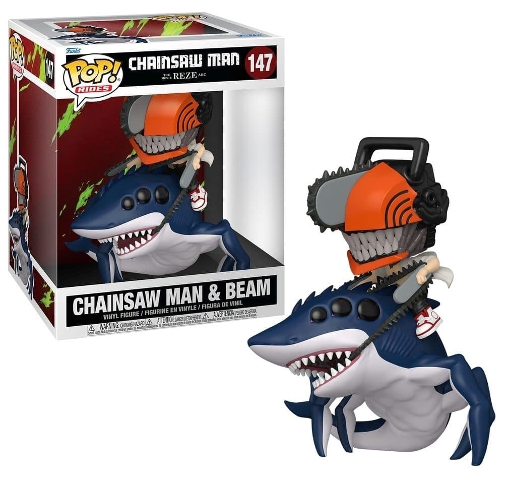 FUNKO POP Ride Animation: Chainsaw Man - 147 Chainsaw Man & Beam - 889698932806